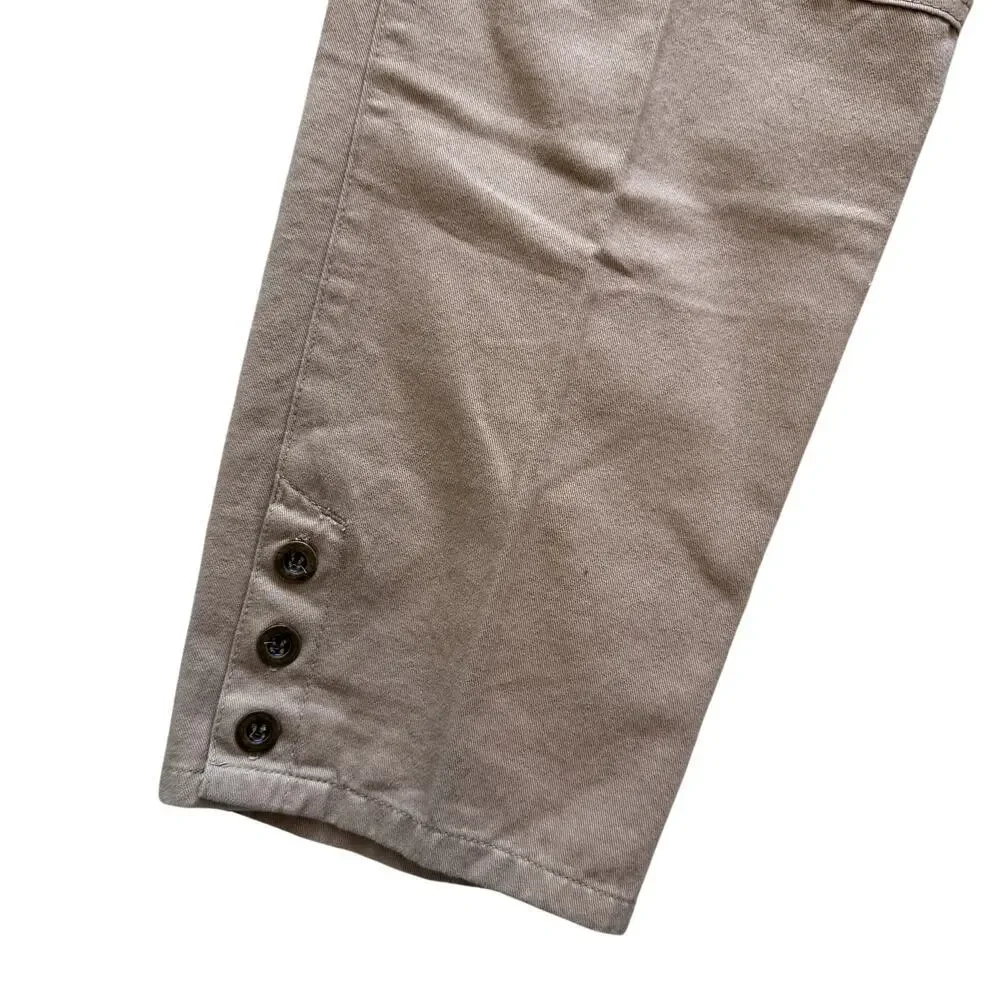 VTG Eddie Bauer Women's Khaki Chino Pants Size 14 Pleated - Picture 2 of 6